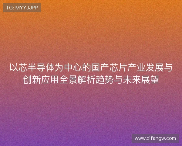 以芯半导体为中心的国产芯片产业发展与创新应用全景解析趋势与未来展望 以芯半导体为中心的国产芯片产业发展与创新应用全景解析趋势与未来展望